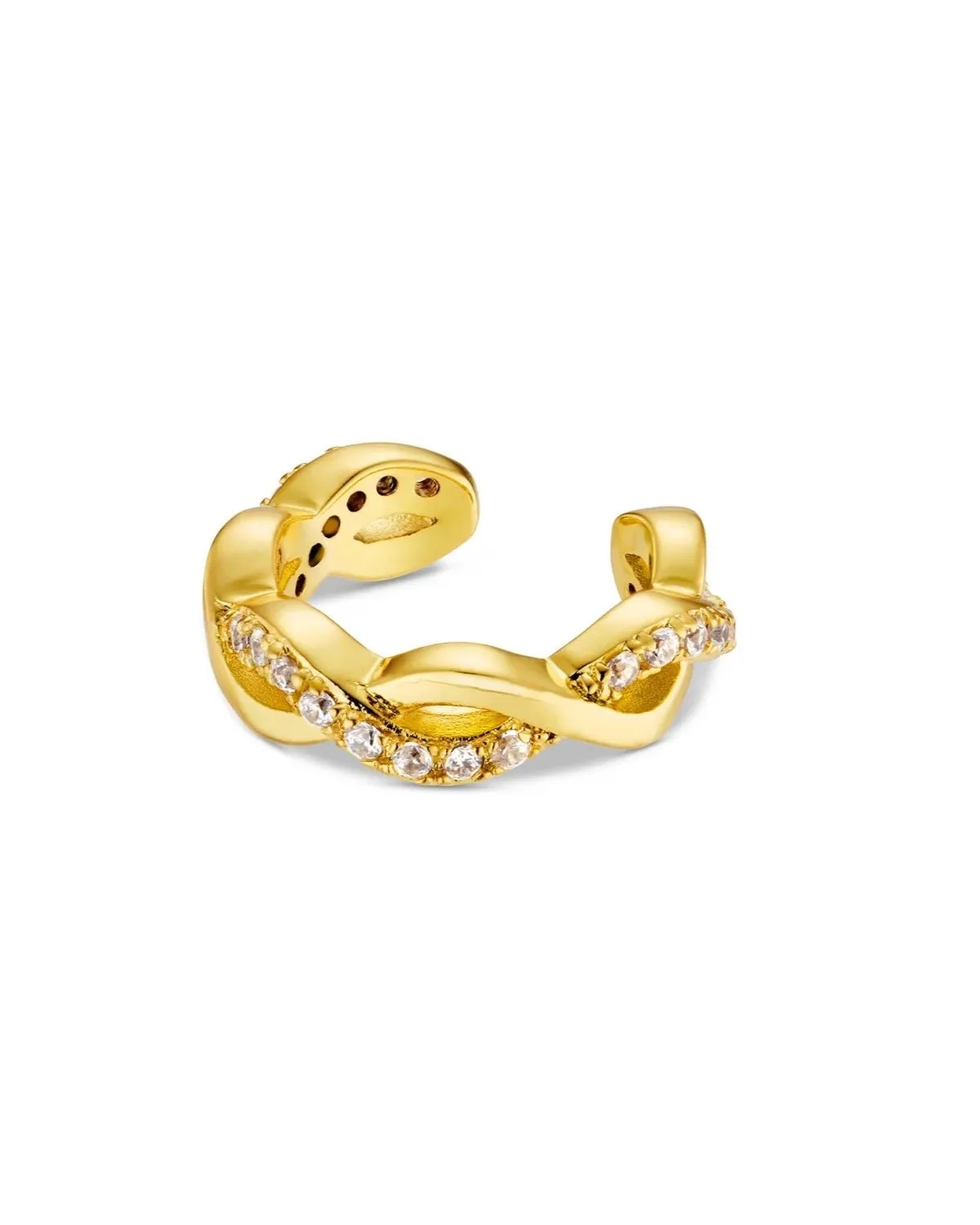 ORELIA - Pave & Metal Twist Ear Cuff