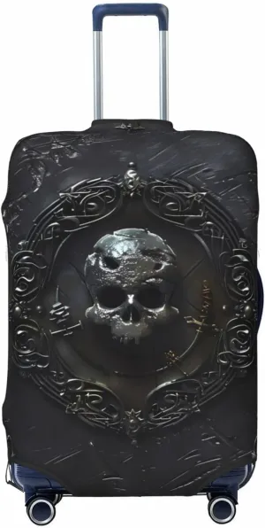 Ornate Dark Skull Book Travel Luggage Covers - Elasticity Suitcase Covers Protector for Luggage 18-32 Inch