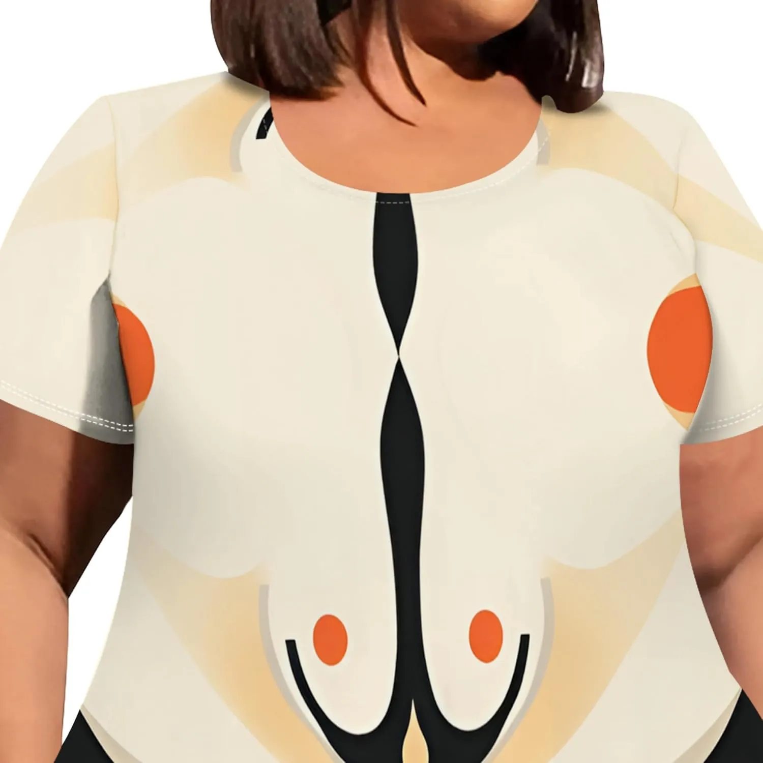 Oversize Tshirt Dress for Curvy Women Summer Tie Dye Casual Plus Size Crewneck Short Sleeves Midi Tunic Dress with Pockets