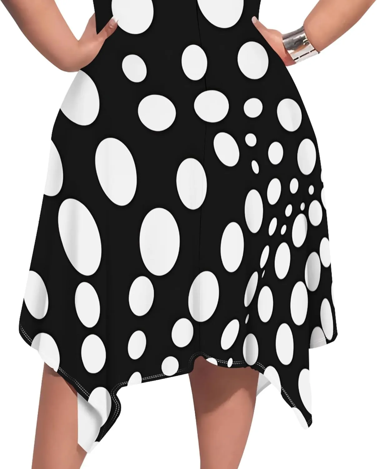Oversize Tshirt Dress for Curvy Women Summer Tie Dye Casual Plus Size Crewneck Short Sleeves Midi Tunic Dress with Pockets