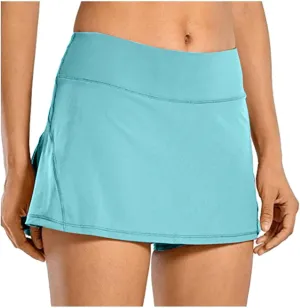 Plus Size Tennis Skirt with Shorts Underneath for Women Summer Athletic Golf Skorts with Pockets Pleated Flowy Mini Skirts