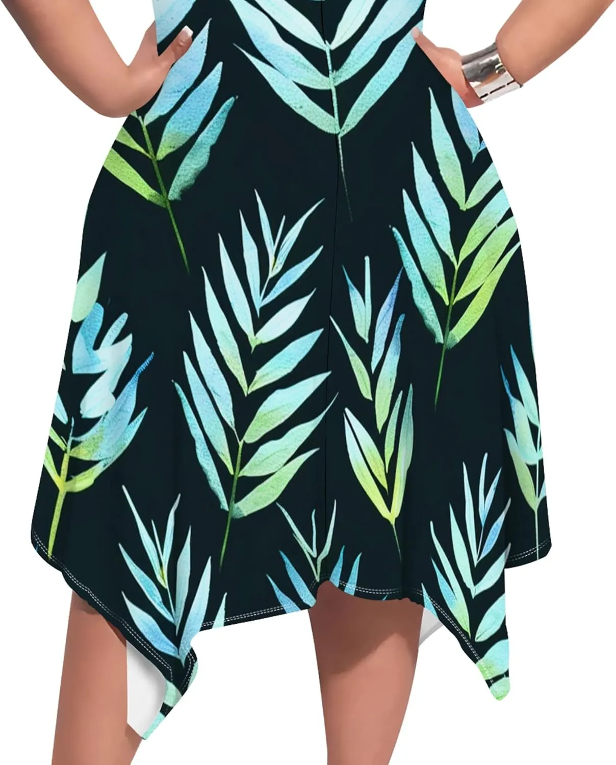 Plus Size Womens Summer Casual T Shirt Midi Dresses Crewneck Short Sleeve Swing Tunic Sundresses with Pockets Dress