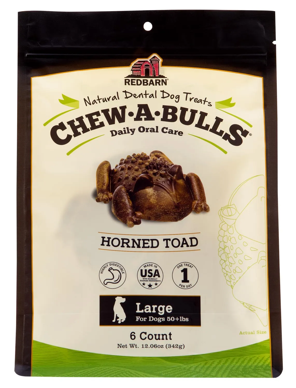 RedBarn Horned Toad Chew-A-Bulls Daily Oral Care Multi-Pack for Dogs