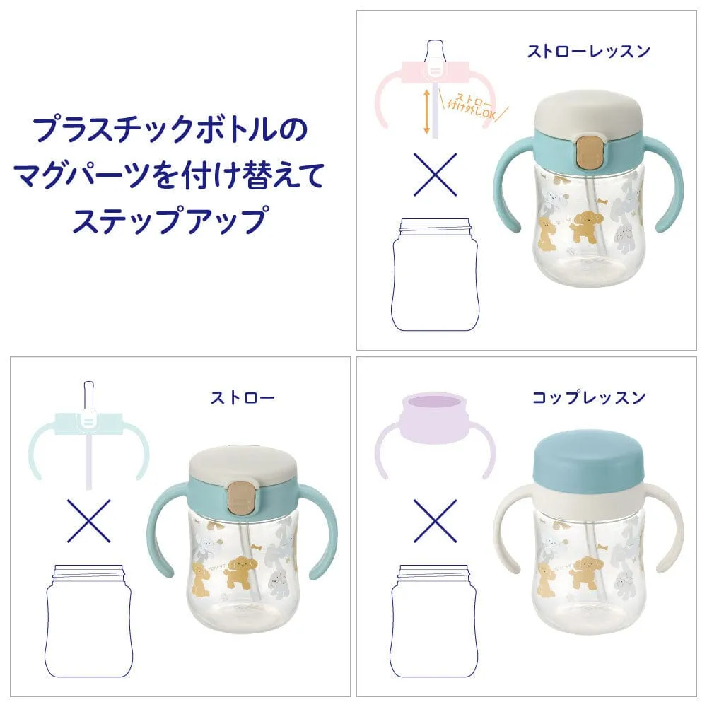 Richell - T.L.I Baby Step Up Clear Training Water Bottle Mug Set