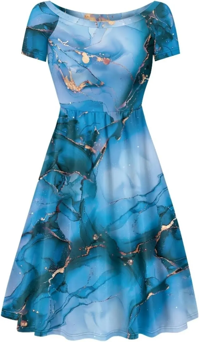 Short Sleeve Dresses for Women Crewneck Summer Dresses for Women Womens Nightgowns Dress for Women Plus Size XS-4XL
