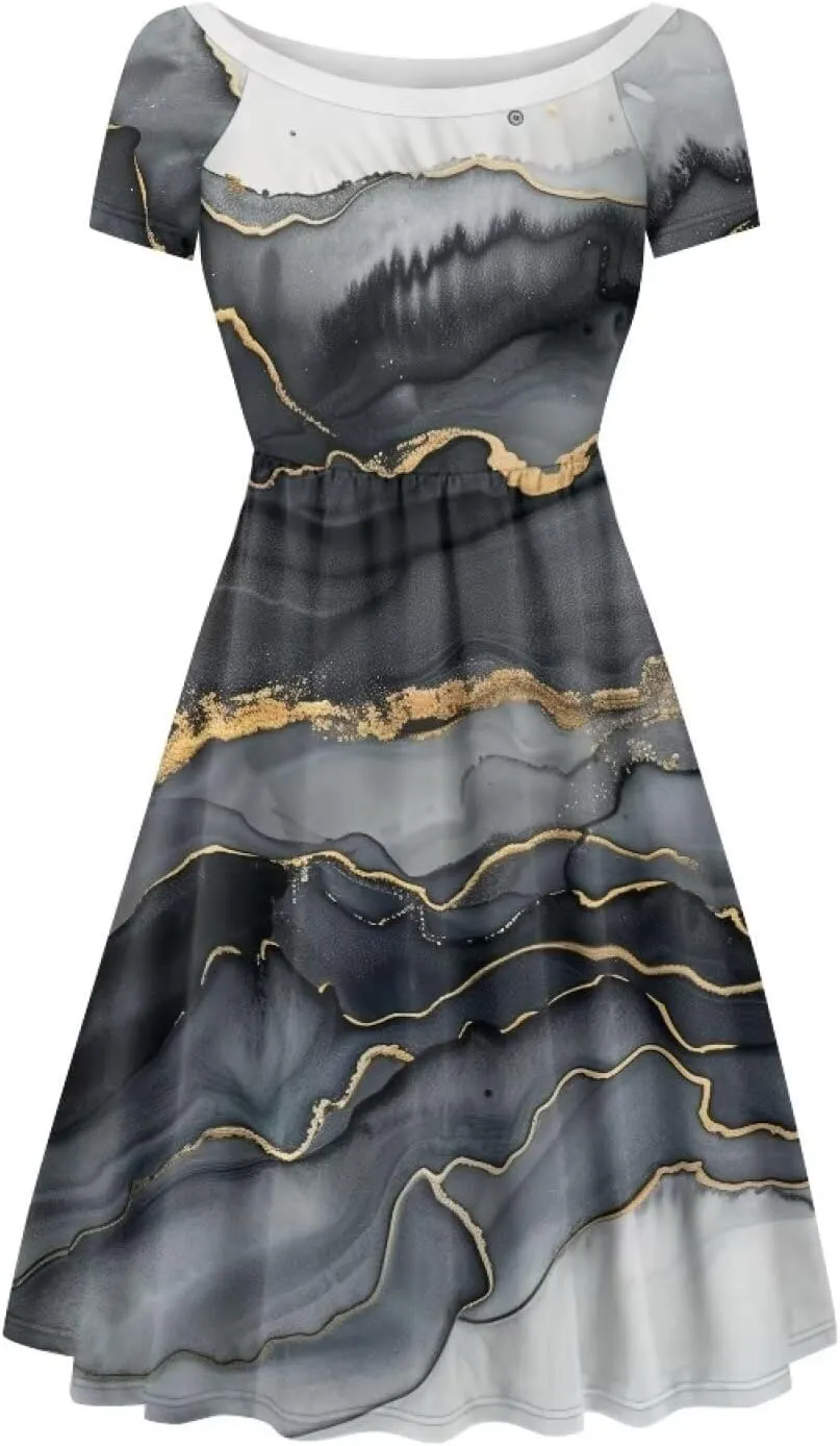 Short Sleeve Dresses for Women Crewneck Summer Dresses for Women Womens Nightgowns Dress for Women Plus Size XS-4XL