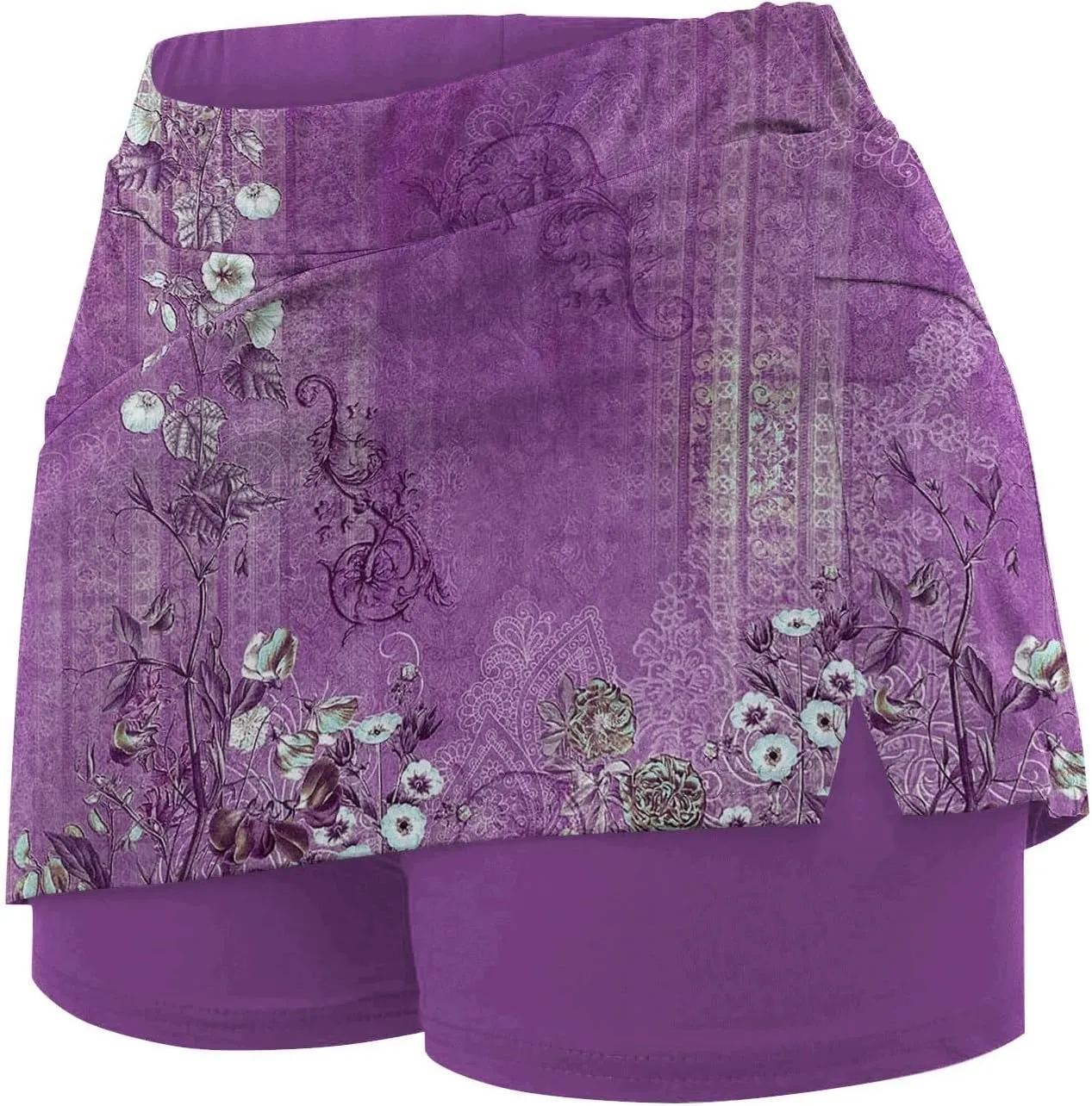 Skorts for Women 2025 Summer Tummy Control Solid Short Athletic Golf High Waist Active Basic Plus Size Clothes