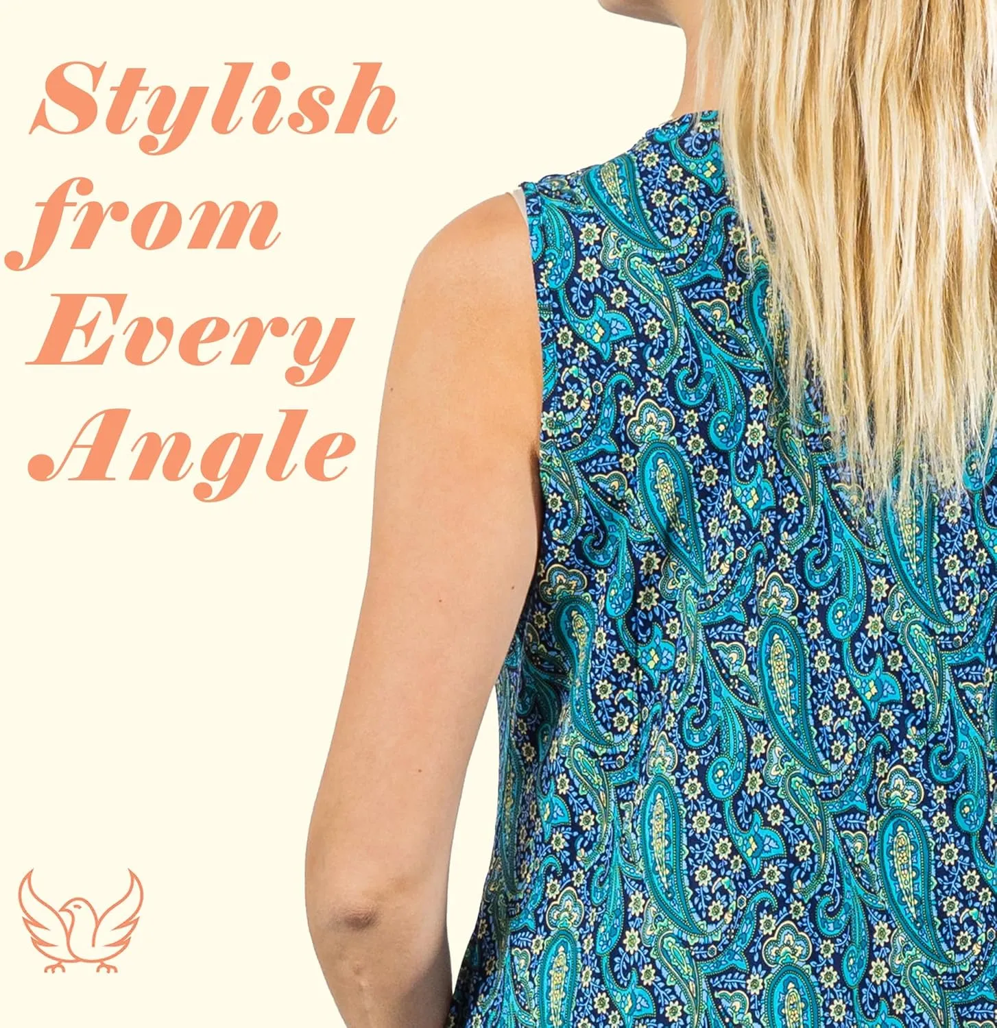 Sleeveless Midi Sundress, Vacation Outfit Floral Midi Dress for Women Floral Print Sundress Beach Cover Ups with Pocket