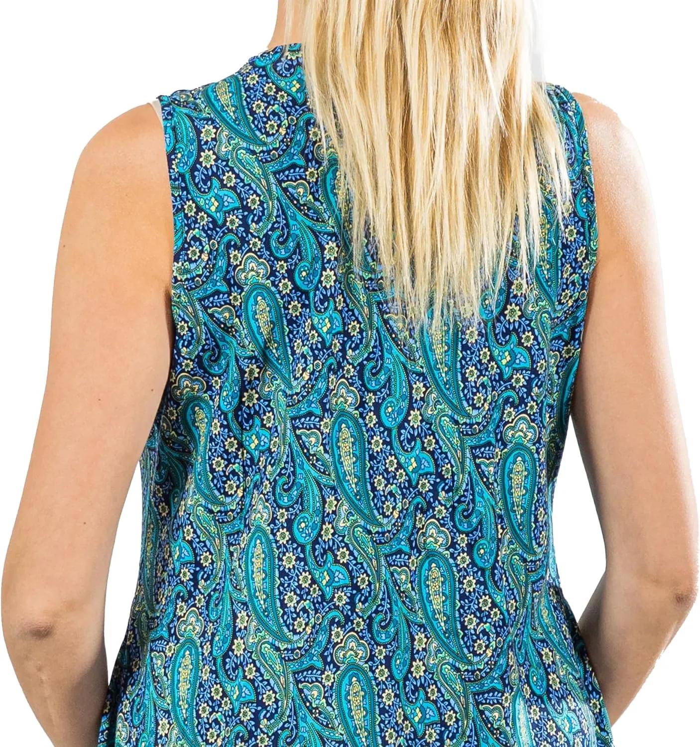 Sleeveless Midi Sundress, Vacation Outfit Floral Midi Dress for Women Floral Print Sundress Beach Cover Ups with Pocket