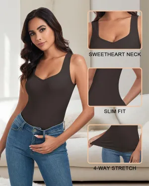 Soneven Sleeveless Thermal Shirts for Women Fleece Lined Thermal Tank Tops Camisole Warm Base Layer Vest Cold Weather