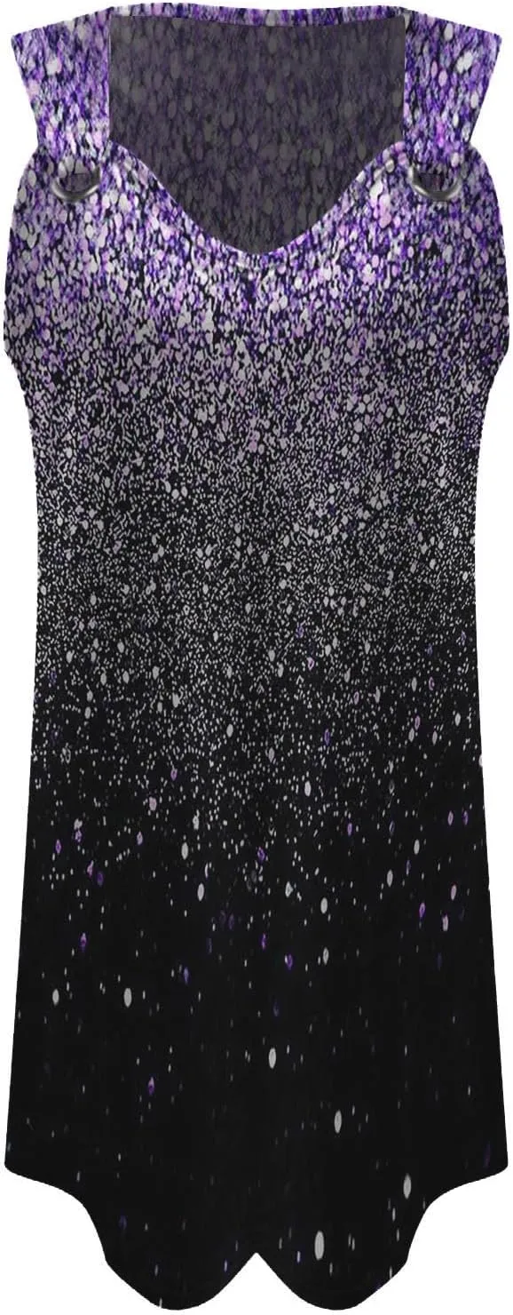 Summer Dresses for Women 2024 Vacation Casual Sleeveless Midi Tshirt Dress Trendy Flowy Loose Boho Beach Sundresses