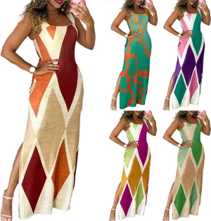 Summer Dresses for Women 2025 Maxi Loose Casual Dress Sleeveless Boho Flowy Sundress Beach Vacation Cocktail Dress