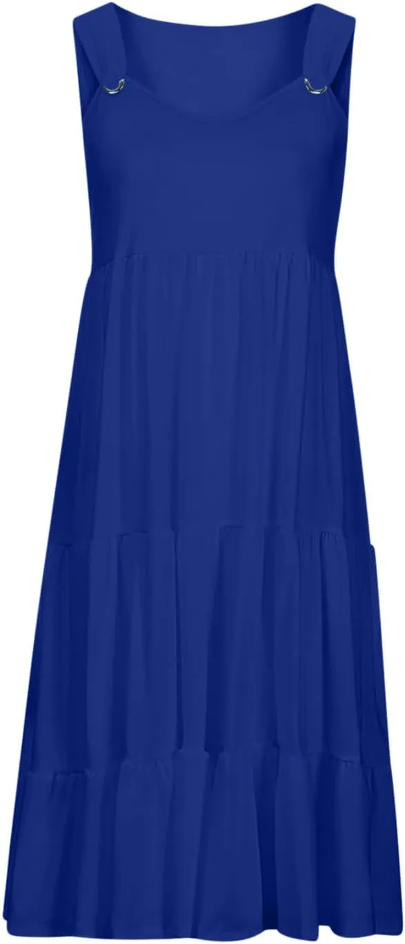 Summer Dresses for Women Vacation 2024 Trendy Beach Sleeveless Sundresses Loose Fit Casual Summer Camisole Dress