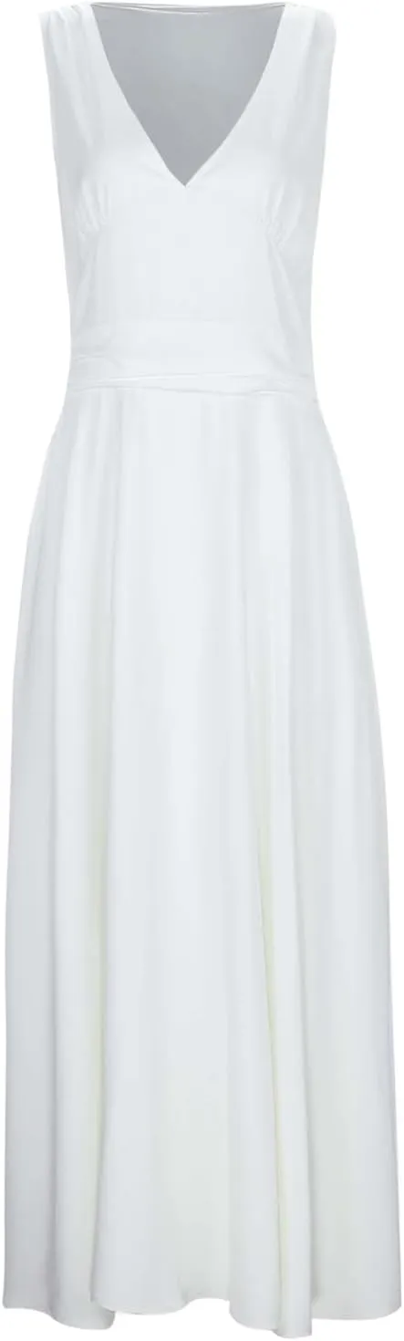 Sundresses for Women,2025 Summer Sleeveless Tank Long Dress Floral V Neck Maxi Dress Plus Size Flowy Midi Dresses