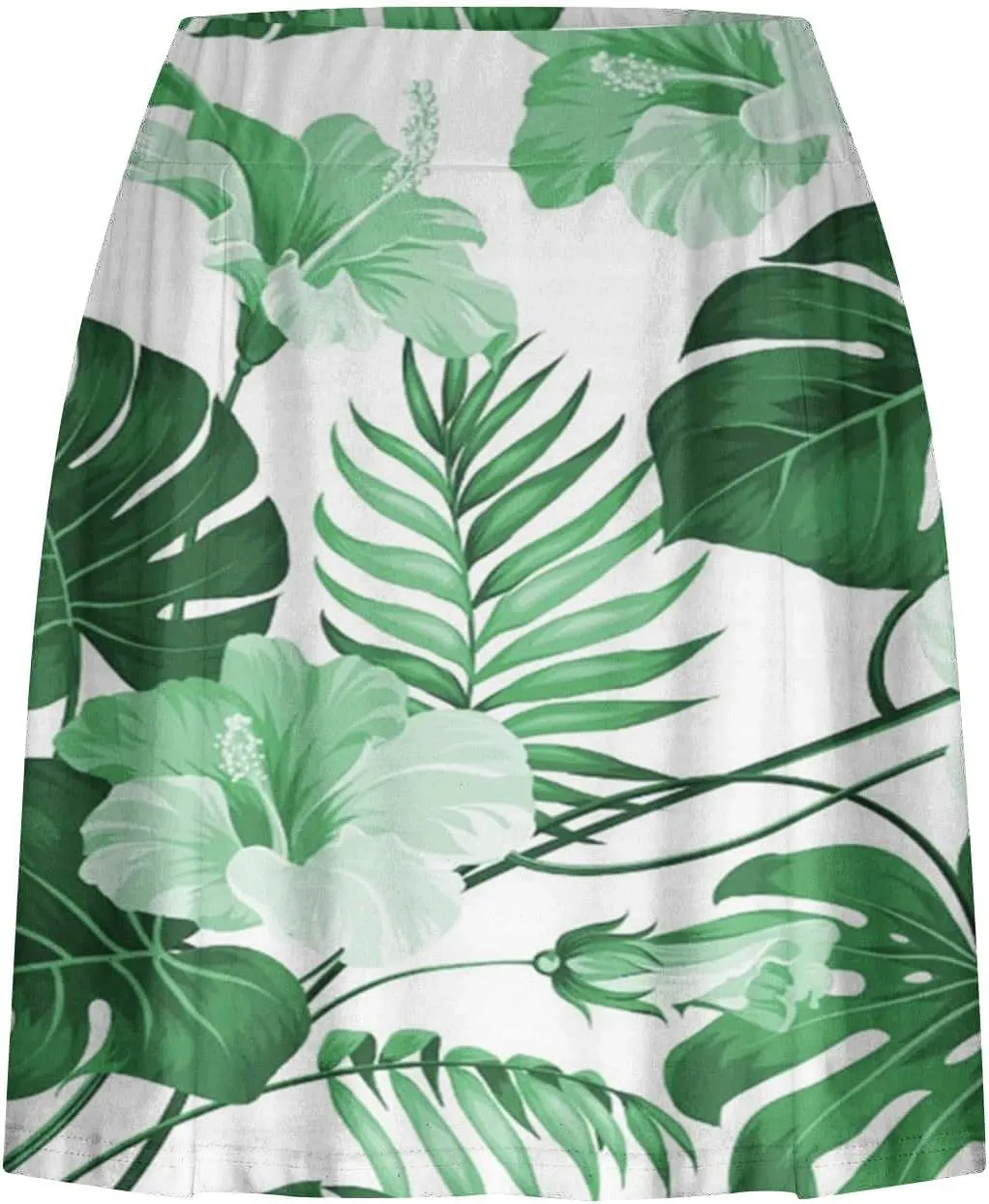 Tennis Skirt for Women High Waisted Tropical Print Athletic Skorts Lightweight Active Workout Shorts Fake 2 Piece