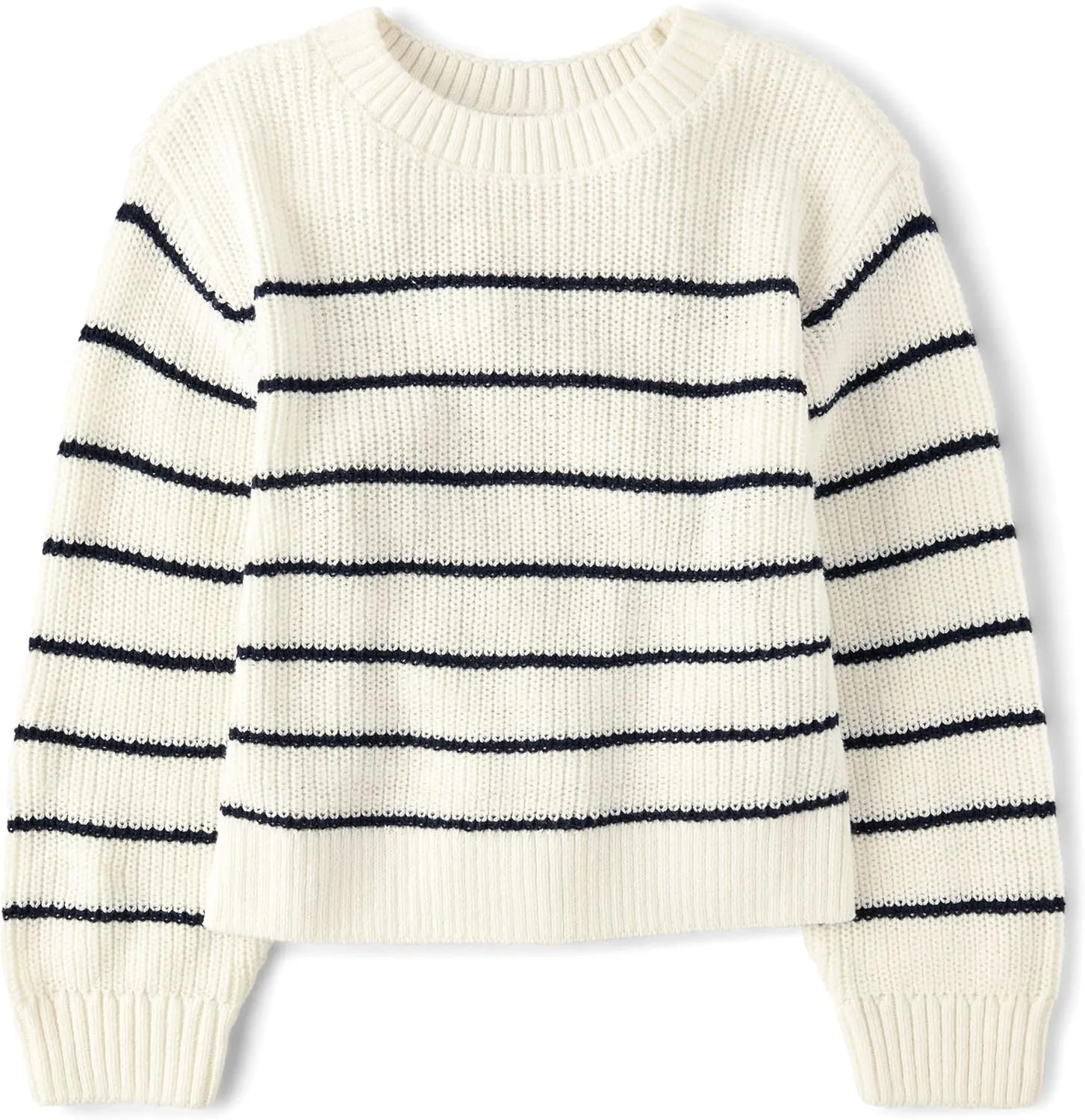 The Children's Place Girls' Long Sleeve Crew Neck Pullover Sweater