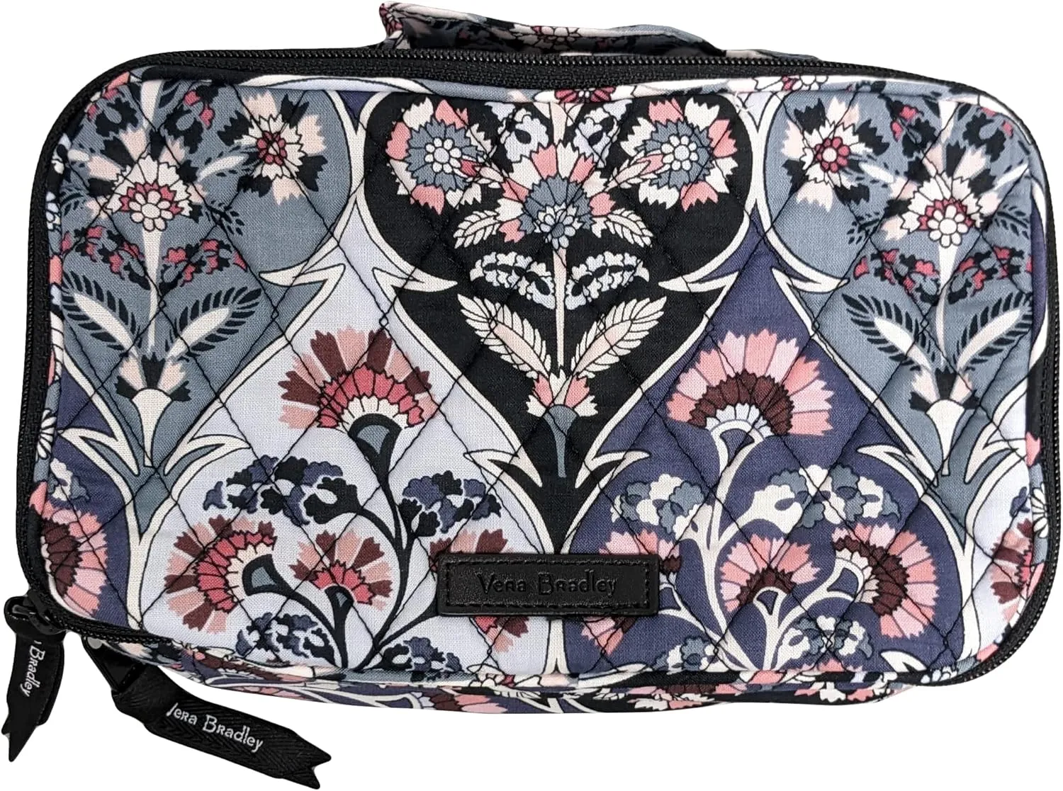 Vera Bradley Medium Iconic Blush & Brush Makeup Case (Ornate Blooms)