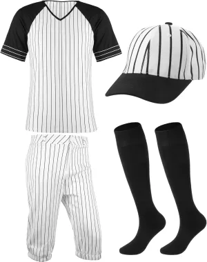Vintage Baseball Costume for Carnival Party Halloween Men Baseball Uniform Men's Classic Knickers with Pinstripes