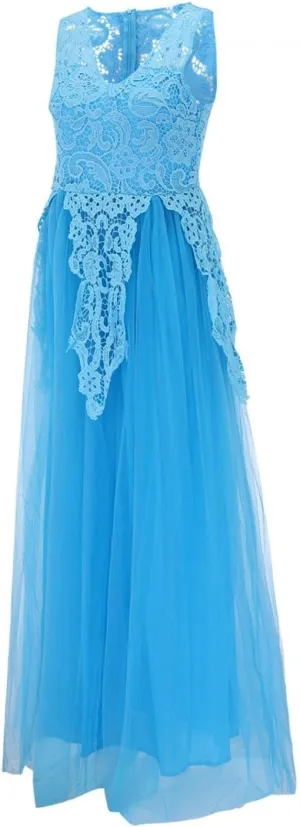 Women Fashion Elegant Gown Lace Wedding Floral Evening Party Ball Chiffon Mother of The Bride Dresses Long