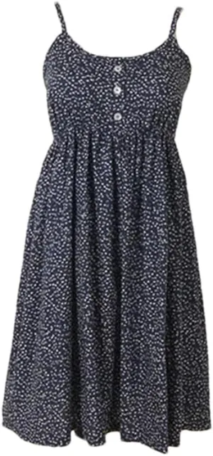 Women Print Floral Sleeveless Mini Dress Cotton Spaghetti Strap Casual Short Dresses Beach Sundress