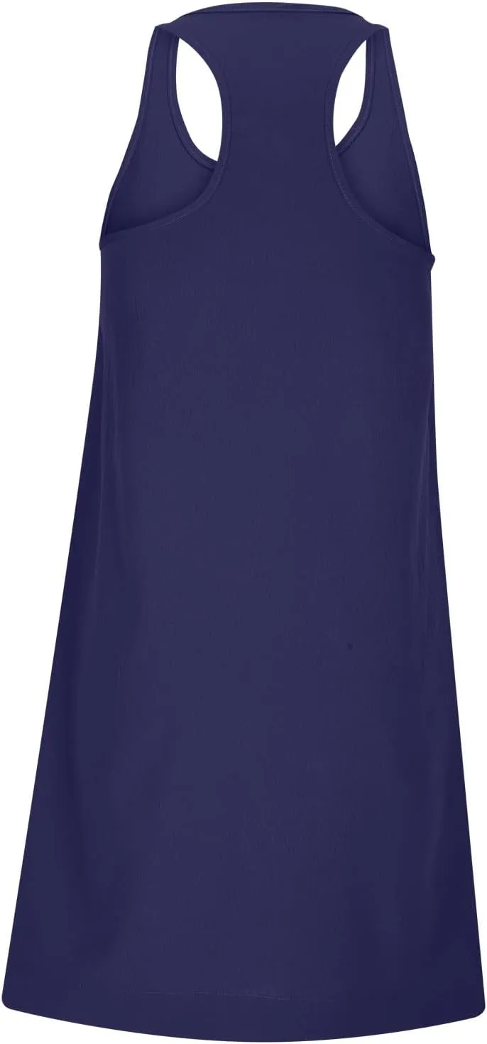 Womens Babydoll Tank Dress Scoop Neck Sleeveless Mini Dresses Summer Trendy Casual Loose Flowy Vacation Dress