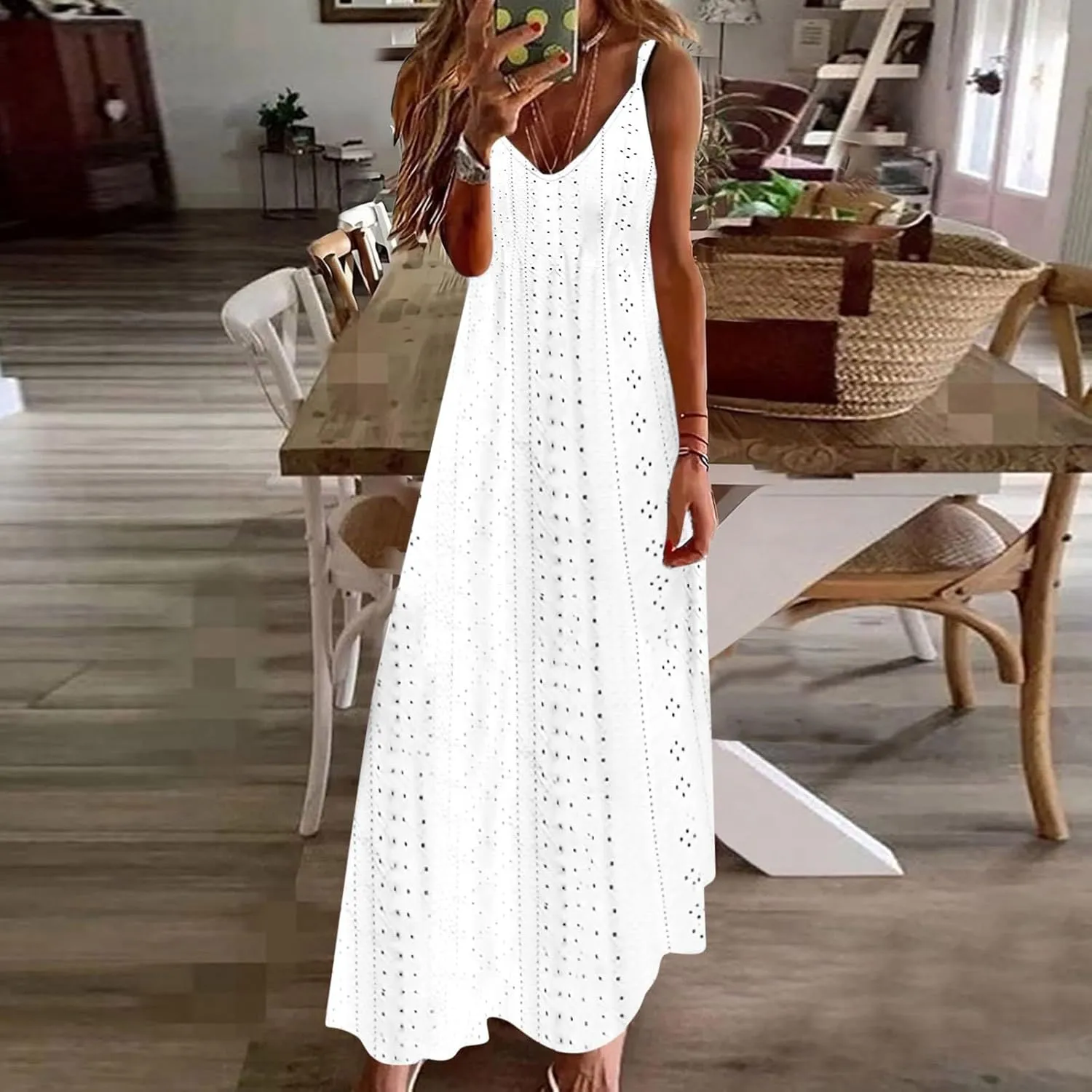 Women's Casual Dresses Corset Maxi Dresses Floral Tie Front Spaghetti Strap Sundress Casual Boho Flowy Long Dress