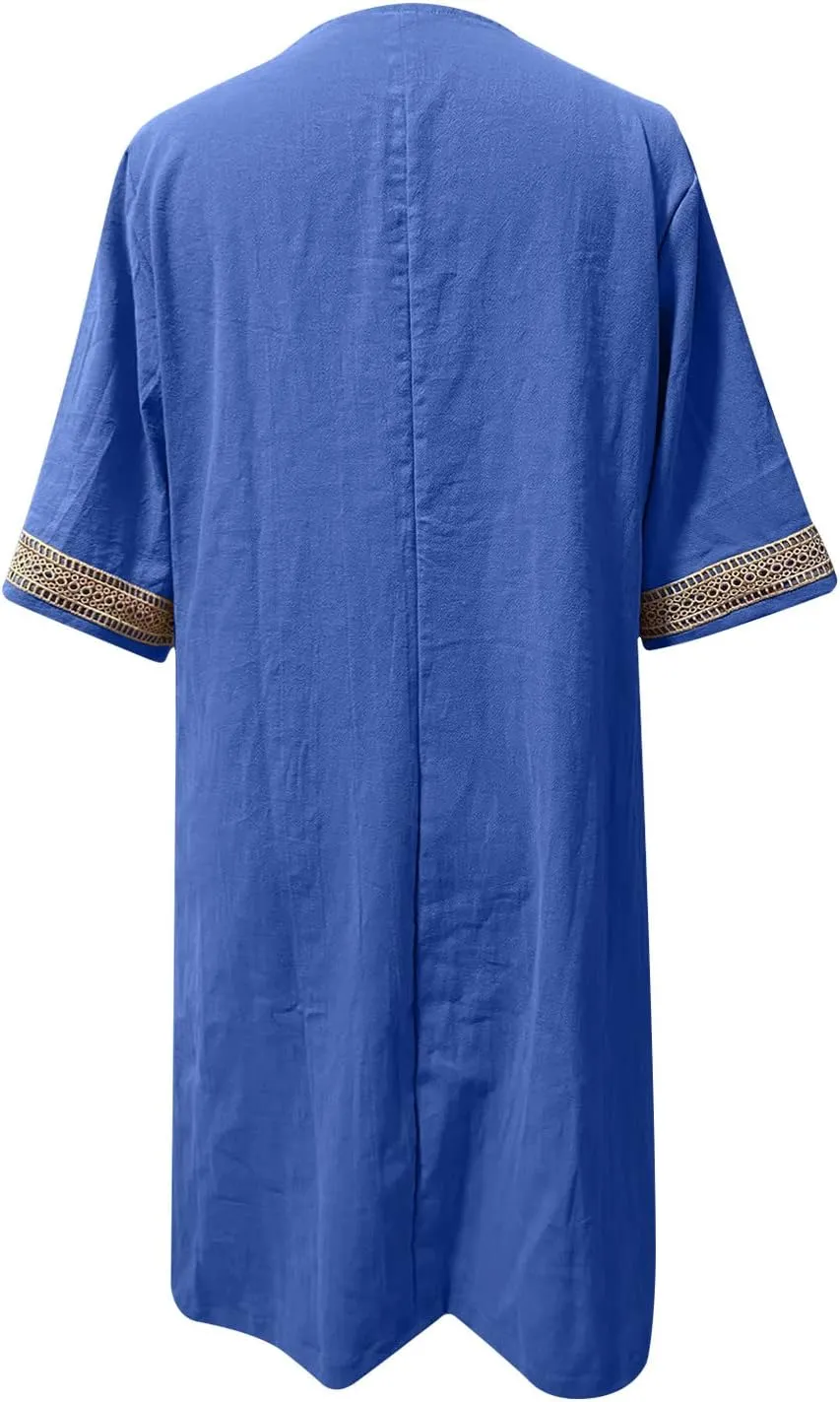 Women's Casual Summer Dresses Ruffle Sleeve V-Neck A-Line Party Dress Solid Color Spring Midi Sundress S-3XL