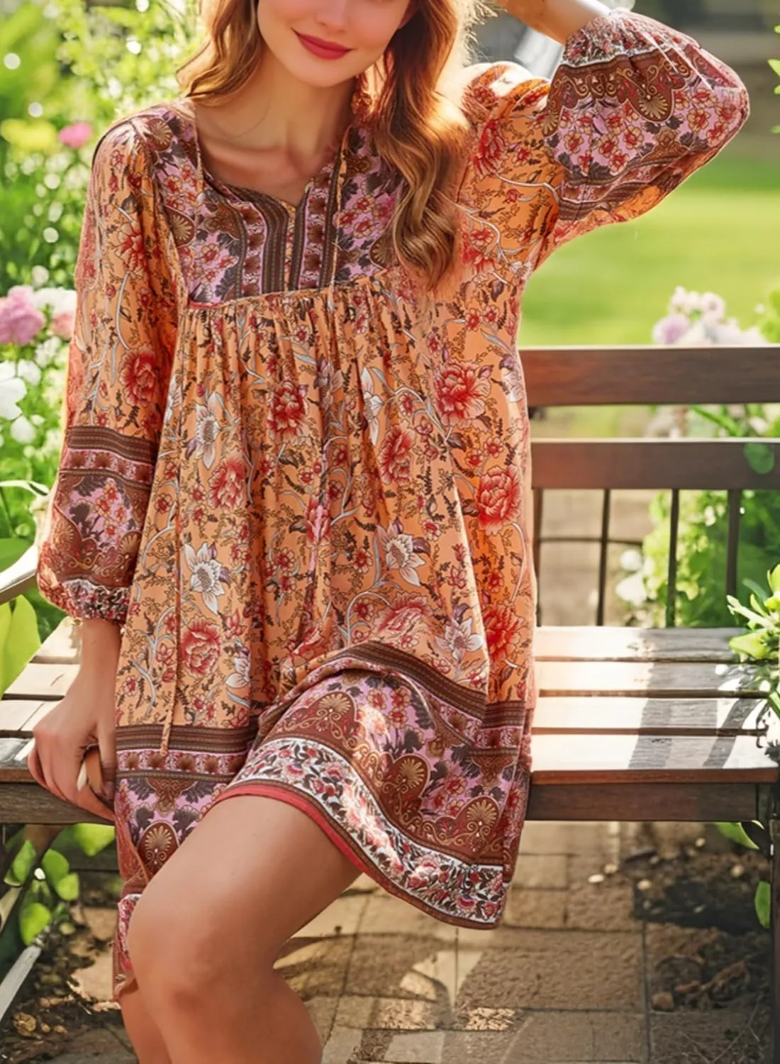 Womens Dress V Neck Long Sleeve Oversized Casual Cute Short Dresses Ladies Beach Sundresses