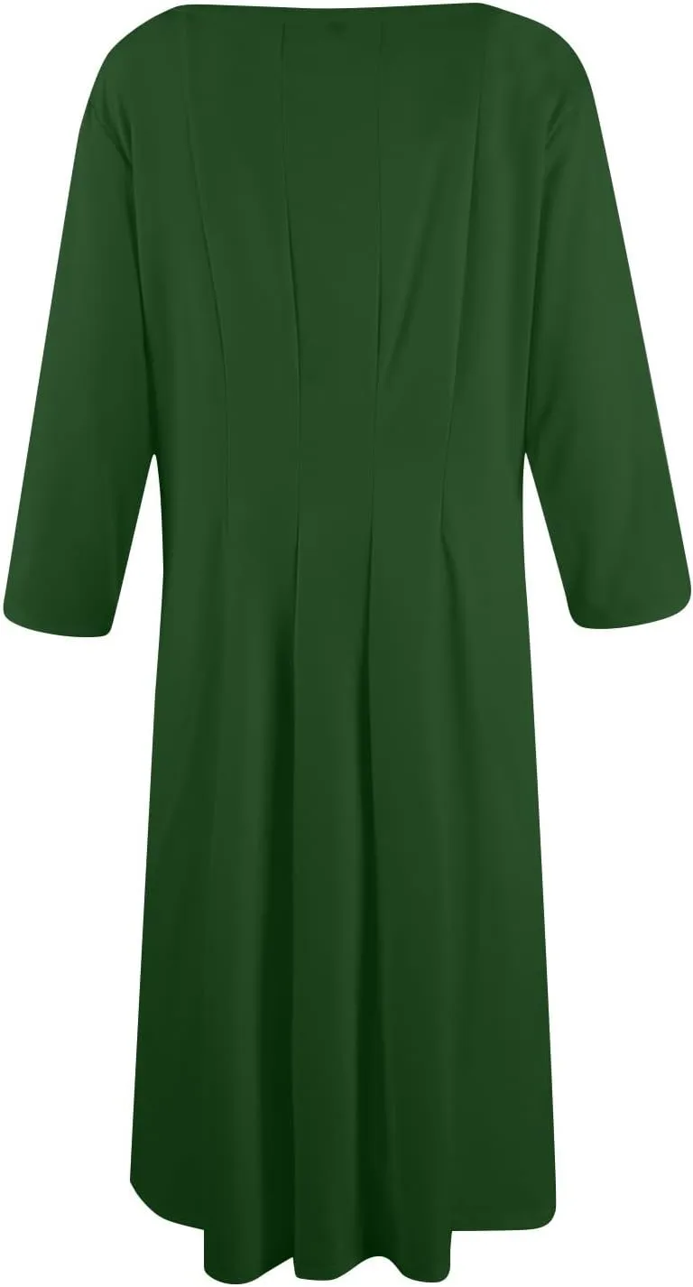 Womens Fall Fashion 2024 Elegant Dresses for Women Pleated Midi A Line Dress Semi Formal
