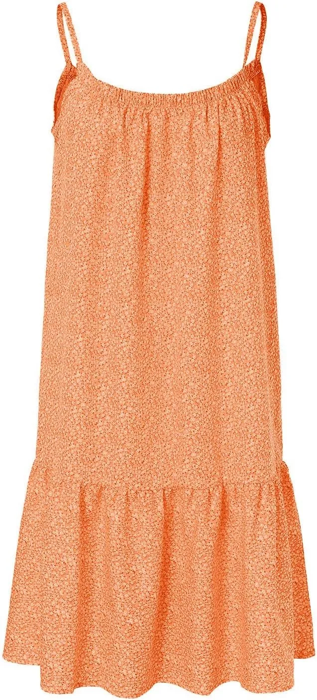 Womens Summer Dresses Loose U Neck Sleeveless Sundresses Beach Cute Teen Short 2025 Trendy Outfits