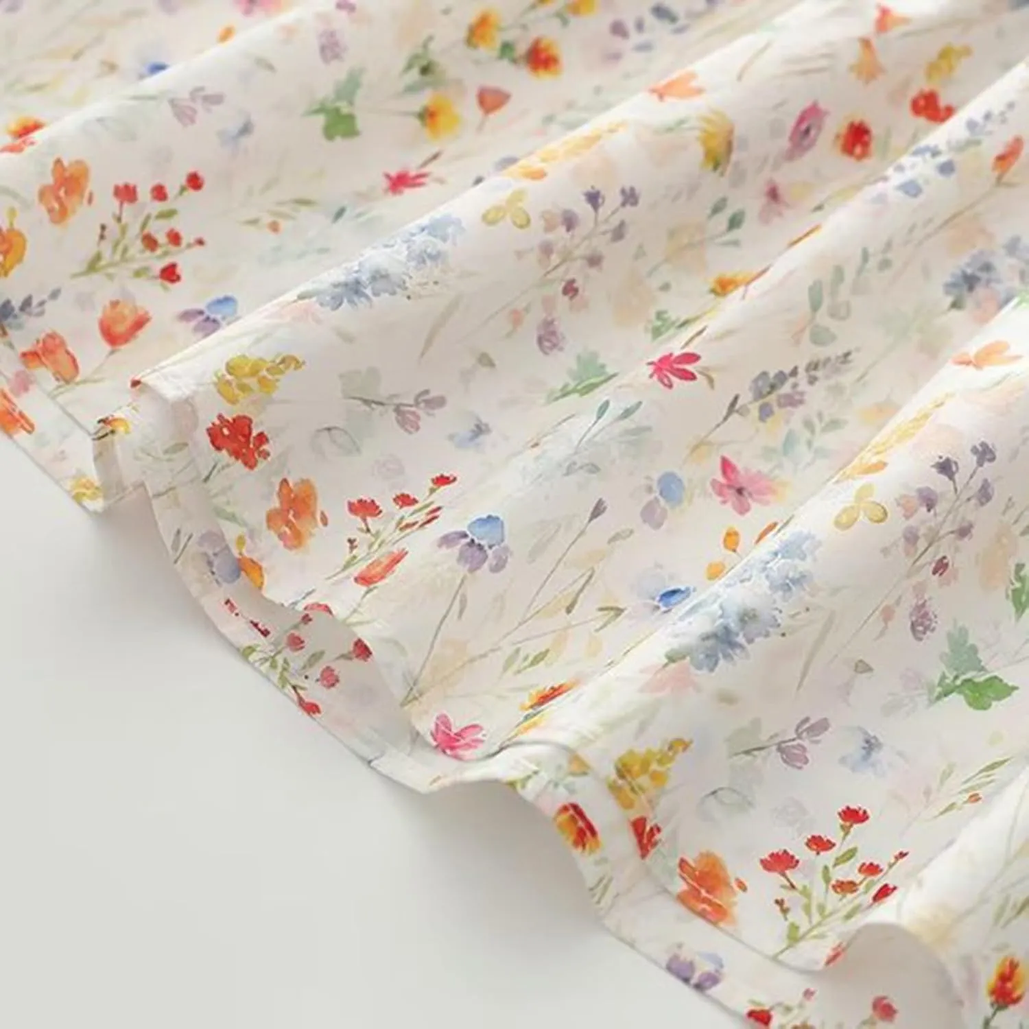 Women's Summer Elastic Waist Tiered Floral Print A-Line Boho Long Skirt