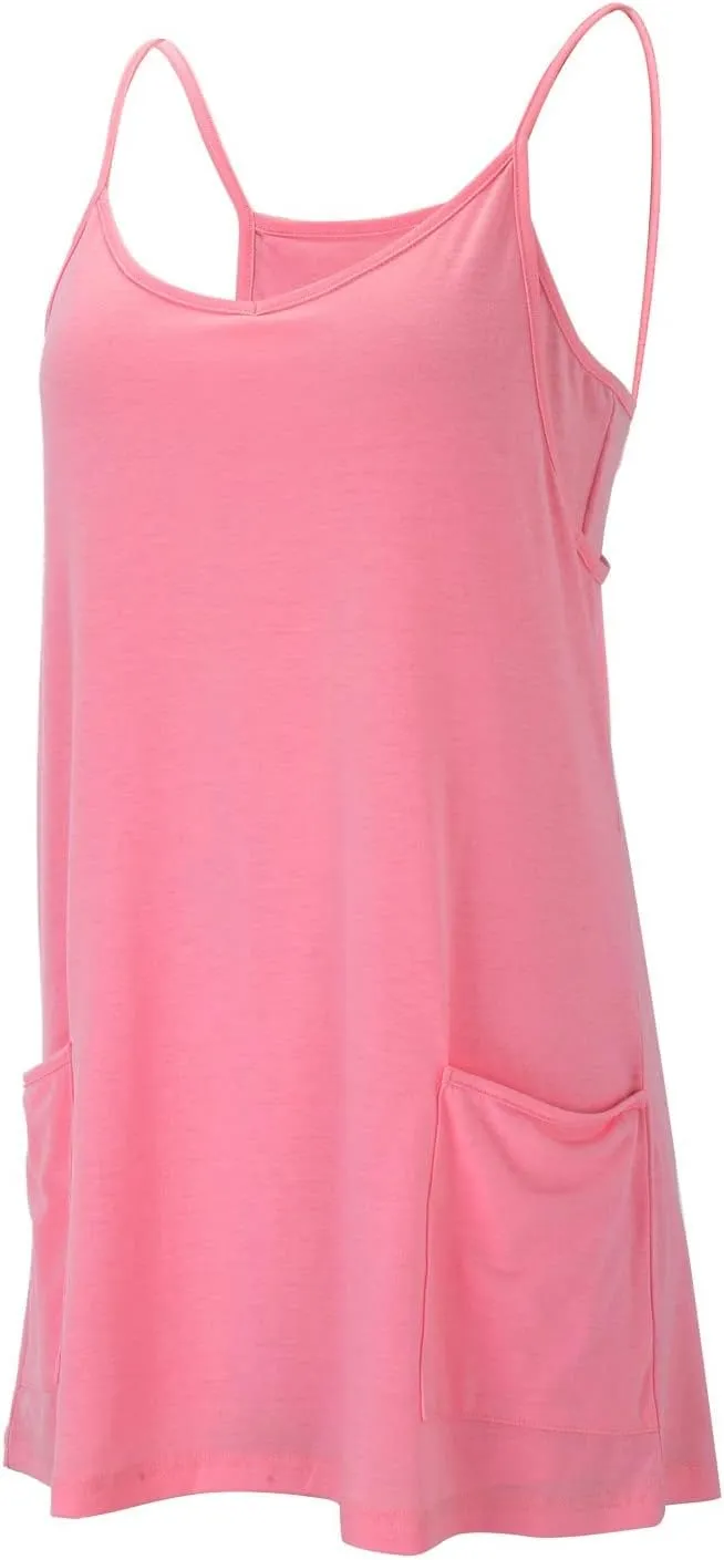 Womens Summer Mini Romper Dresses Workout Tennis Dress Sports Athletic Outfits Built in Shorts Trendy Vacation Dress