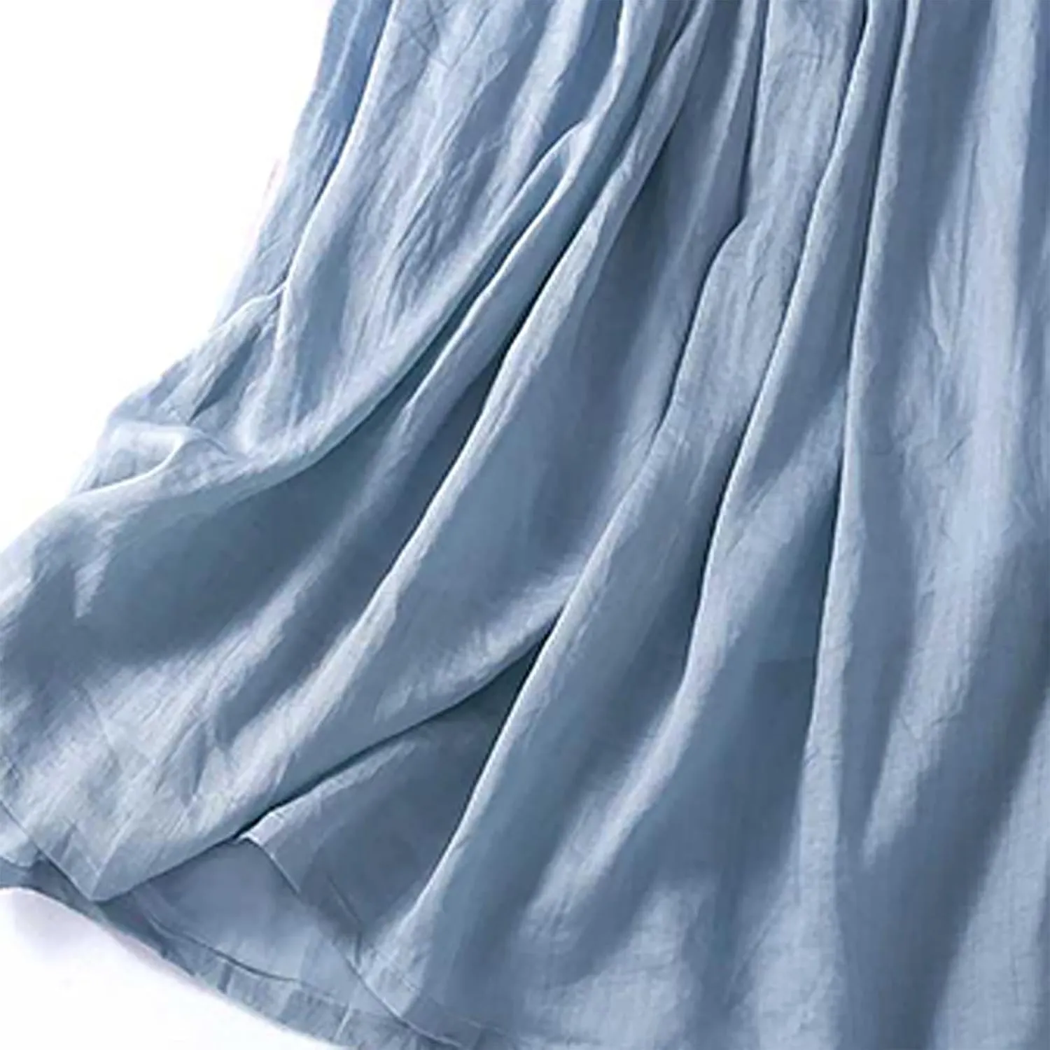 Women's Summer Skirts Elastic Waist Maxi Skirt 2025 Resort Wear Lightweight Pleated Half Dress Trendy Clothes