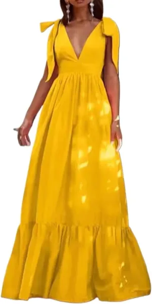 Womens Summer Sleeveless Maxi Dresses Casual Beach Smocked Tiered Long Dress Sundresses
