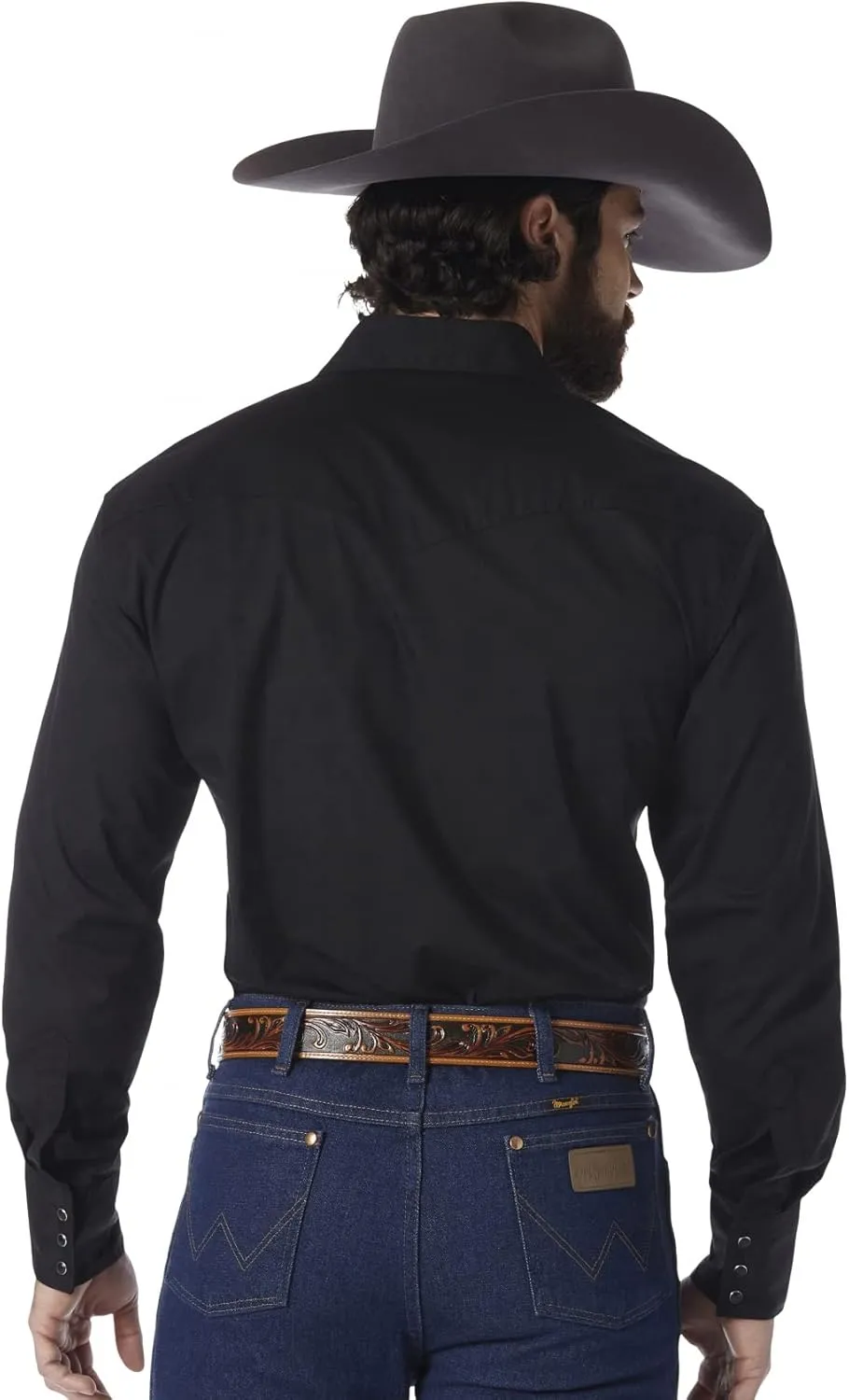 Wrangler Men's Sport Western Basic Two Pocket Long Sleeve Snap Shirt