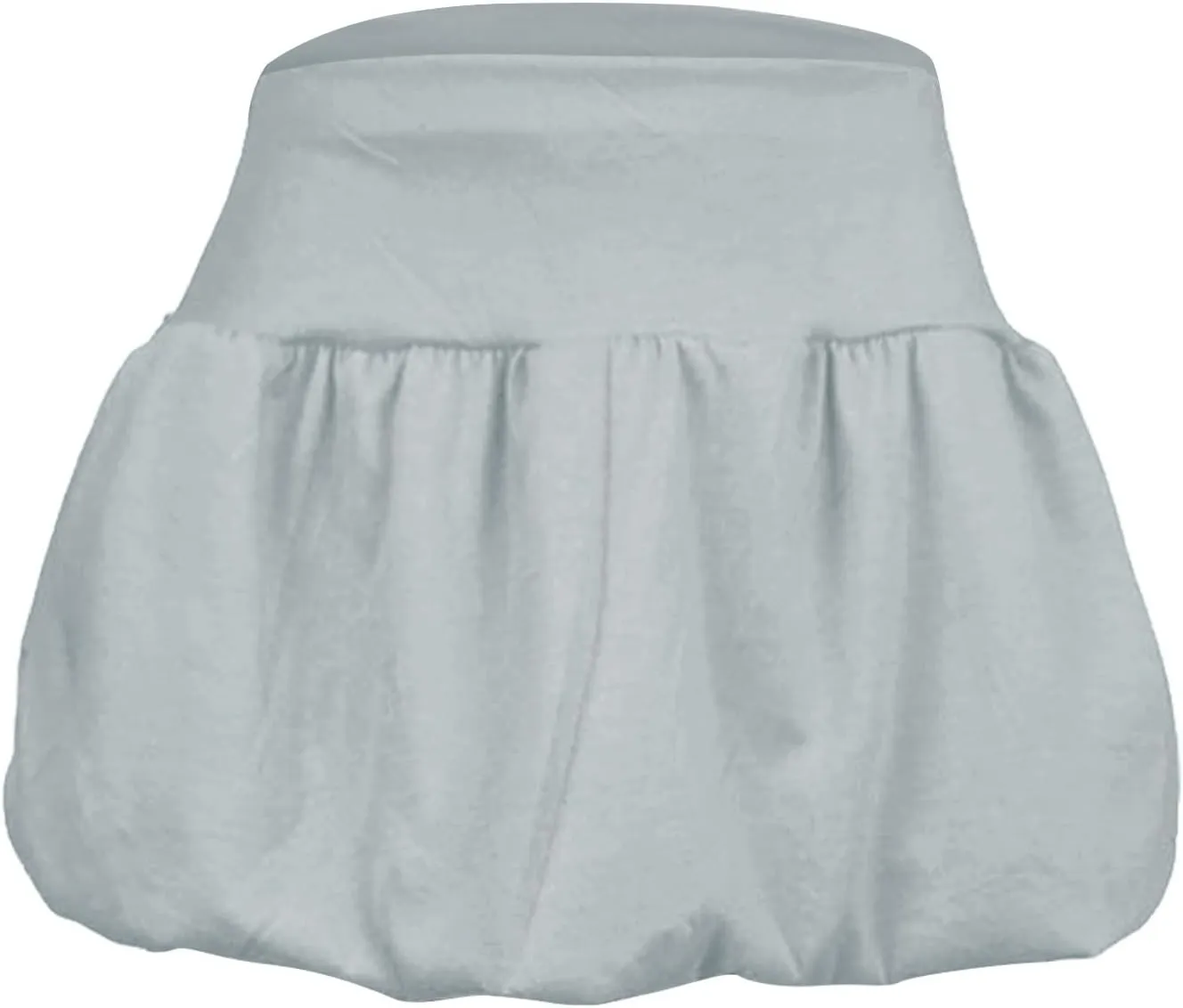 ZYXTIM Bubble Skirts for Women Elastic High Waisted Ruffle Hem A Line Balloon Skirt Petite Slim Fit Solid Y2k Cute Mini Dress